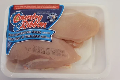 Country Ribbon Fresh Boneless Skinless Chicken Breast, CHKN BREAST BLS SKLS, 0.38 - 0.55 KG
