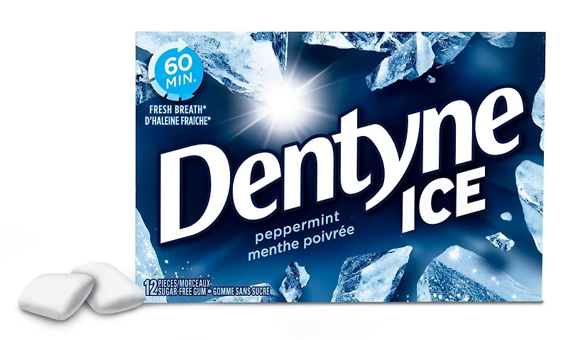 Dentyne Ice, Peppermint Sugar-free Gum Pack, 12 Pieces