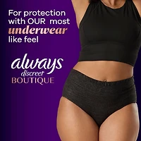 Always Discreet Adult Incontinence Underwear for Women and Postpartum Underwear, L, Up to 100% Bladder Leak Protection