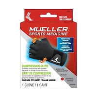 Mueller Reversible Compression Glove, Black, One Size Fits Most, Right or Left Hand