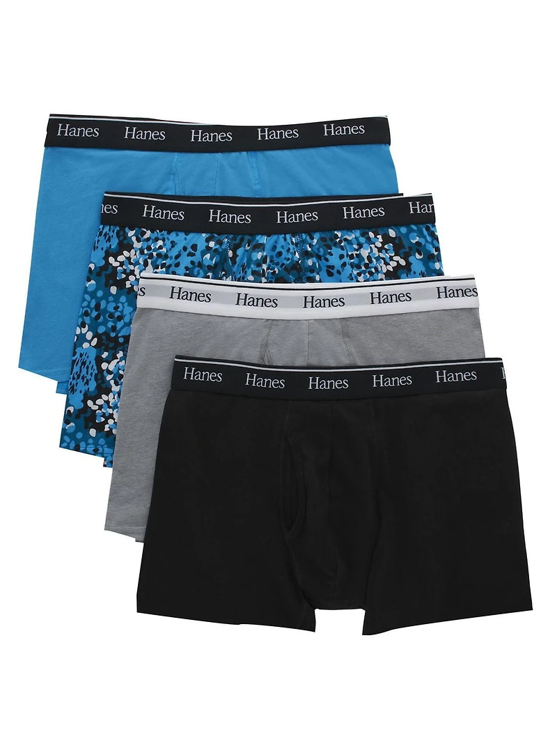 Caleçons pour hommes Hanes Originals, paquet de 4, extensibles, coupe moderne, frais et respirants Une collection élégante d'essentiels modernes conçus le confort, faite tous