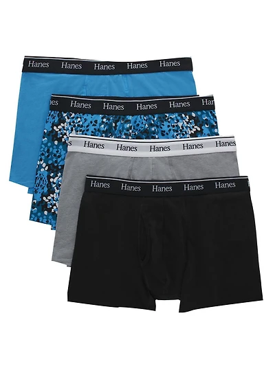 Caleçons pour hommes Hanes Originals, paquet de 4, extensibles, coupe moderne, frais et respirants Une collection élégante d'essentiels modernes conçus le confort, faite tous