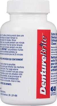 Denture Brite® Nettoyeur pour dentiers et appareils orthodontiques FORCE SUPPLÉMENTAIRE60S185G
