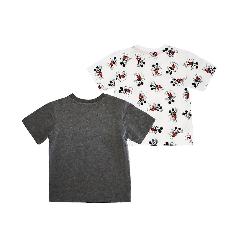 Lot de 2 t-shirts classiques Mickey Mouse pour tout-petits garçons Disney