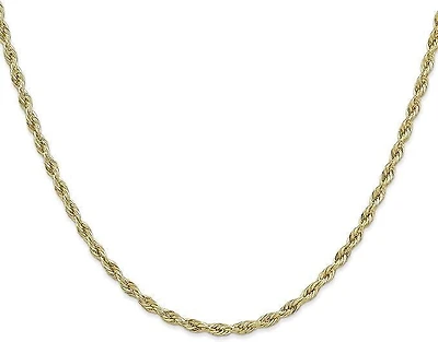 Luxury Designs Gold Plate Rope Chain, 19" (16" + 3" extender)