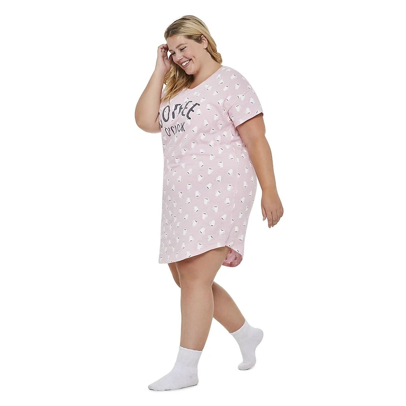 Chemise de nuit imprimée George Plus pour femmes