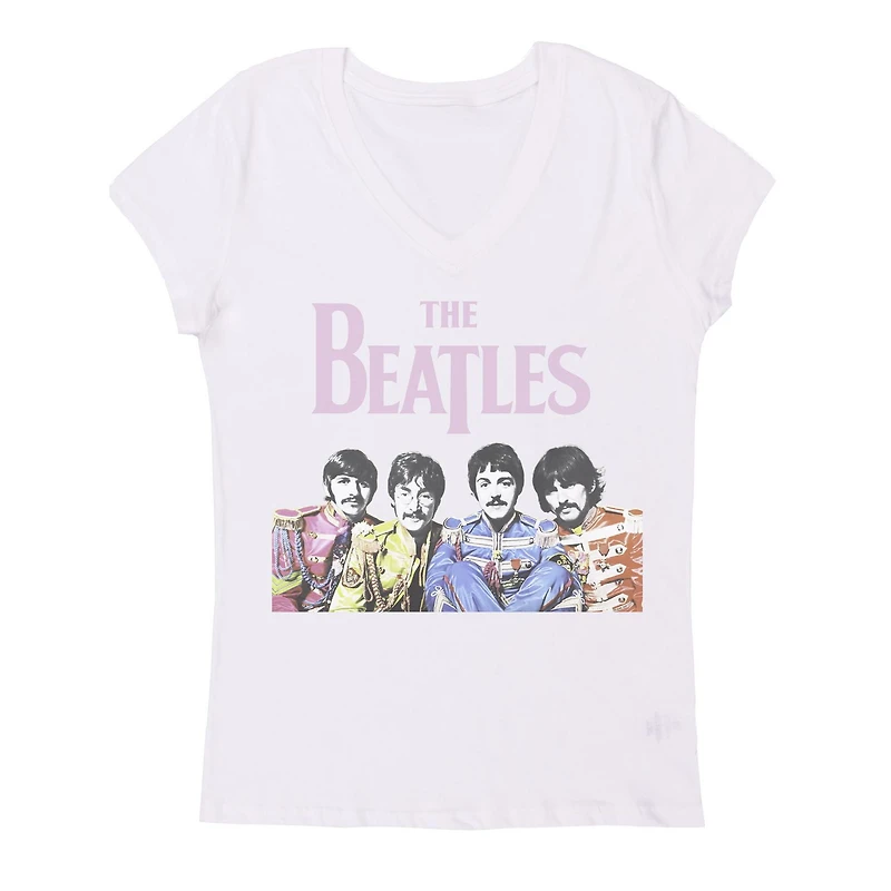 The Beatles Short sleeve V-Neck T-Shirt for Ladies