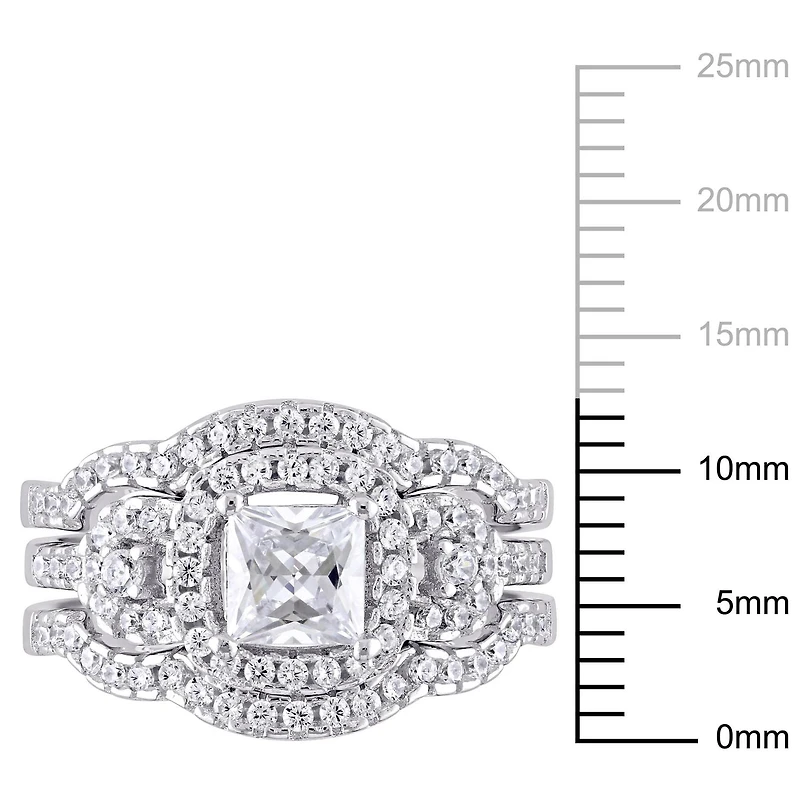 Miabella 2.20 ct Cubic zirconia Sterling Silver Bridal Set