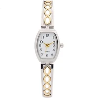 Women's Two-Tone half Bangle Watch, Ladies Fashion Watch