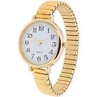Montre bracelet femme dorée à quartz,