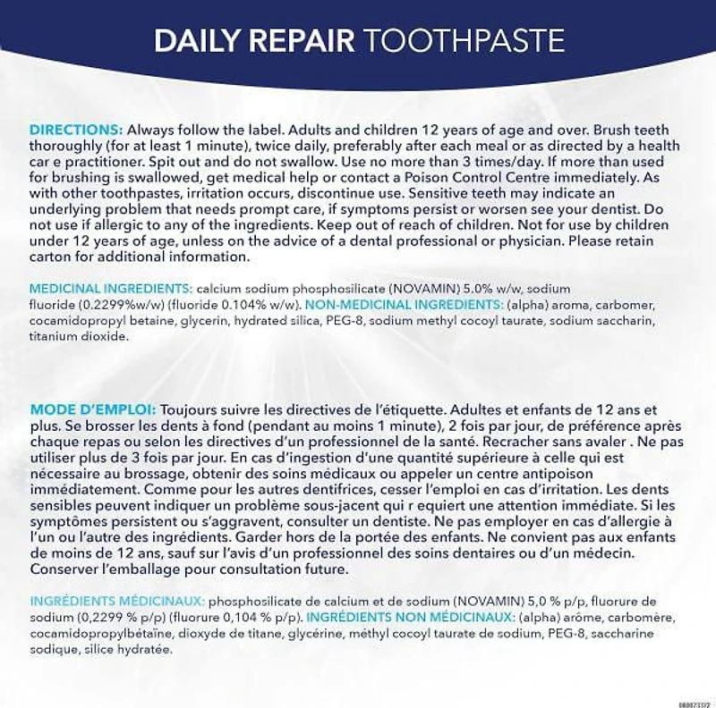Dentifrice Sensodyne Répare & Protège