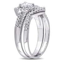 Miabella 1.36 ct Cubic zirconia Sterling Silver Bridal Set