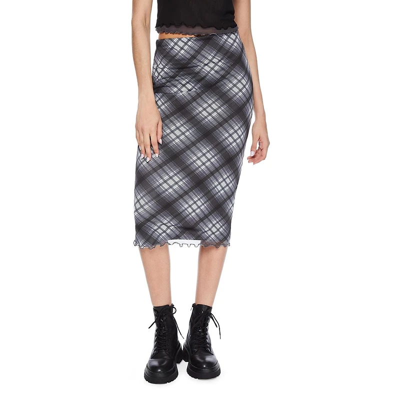 Jupe mi-longue en maille No Boundaries pour femmes