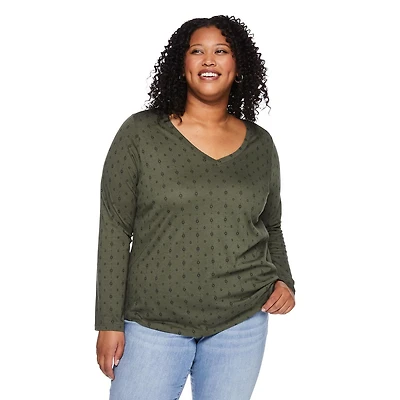 George Women's Plus V-Neckline Tee