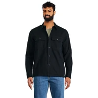 George Men's Twill Overshirt, Sizes S-2XL