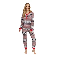 Ensemble de pyjama deux pièces en tricot gaufré Mexx pour femmes