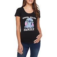 Disney Women's Maternity Stitch Ruched Tee