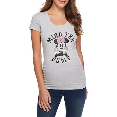 Disney Women's Maternity Minnie Mouse Ruched Tee