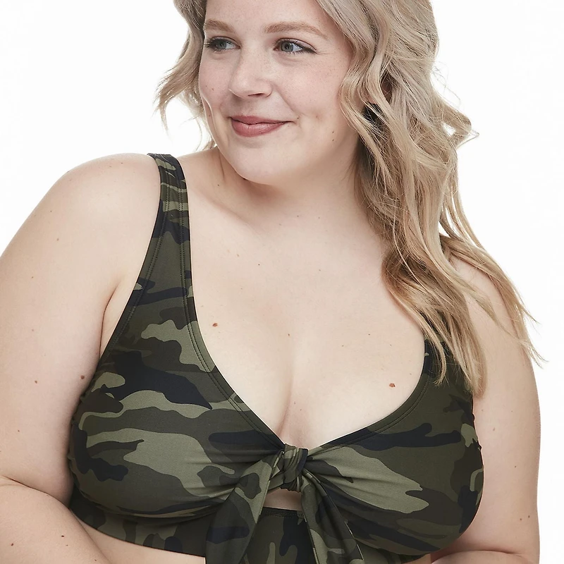 George Plus Women's Tie-Front Swim Top