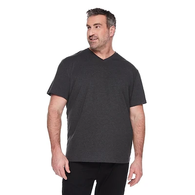 T-shirt extensible à encolure en V George Plus pour hommes