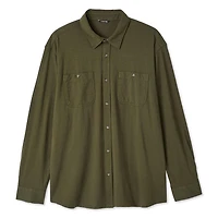 George Big Men's Knit Button-Up Shirt