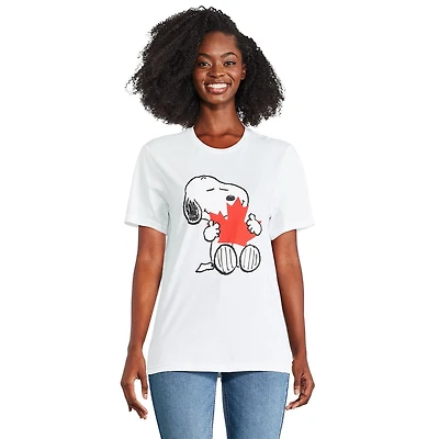 Peanuts Women's Snoopy Boyfriend Fit Tee