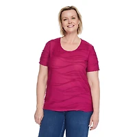 Iyla Women's Plus Ripple Tee, Sizes 1X-4X