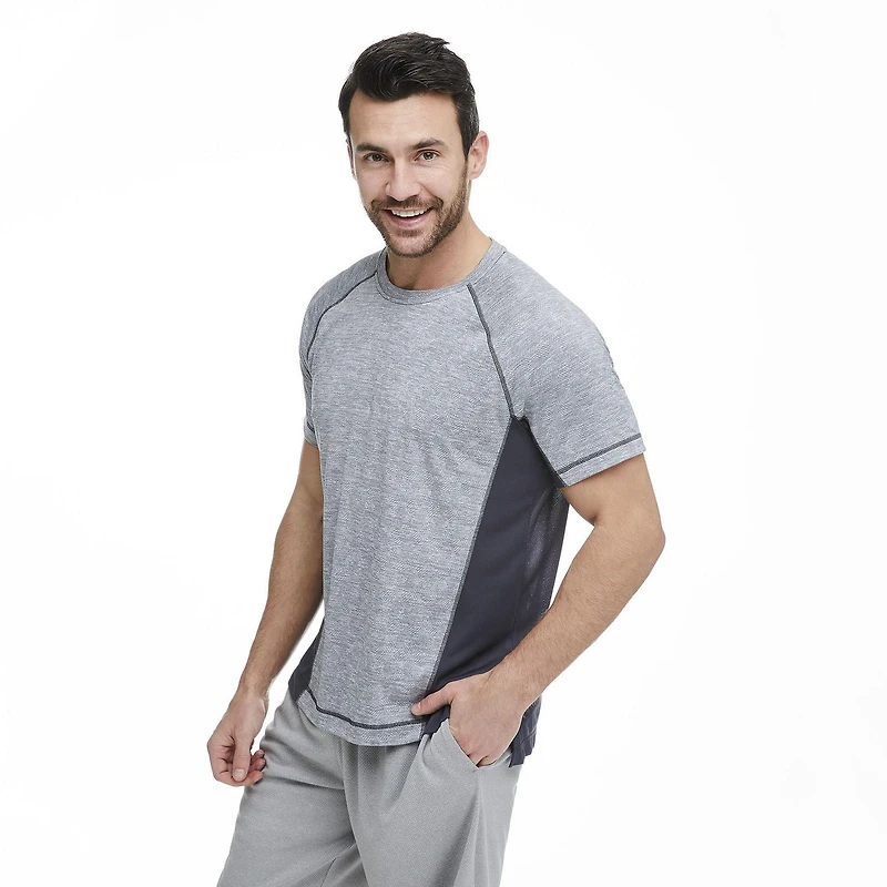 Athletic Works Men's Jacquard Performance Tee
