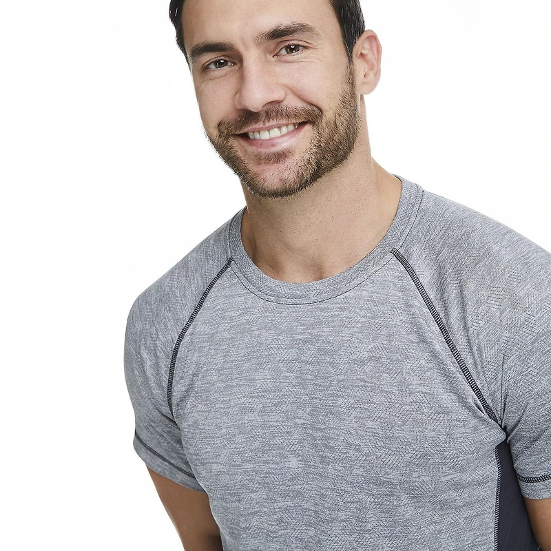 Athletic Works Men's Jacquard Performance Tee