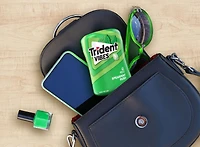 Trident Vibes, Bouteille de gomme sans sucre Éclat de menthe verte, 40 Morceaux Trident Vibes Menthe Verte : éclat frais
