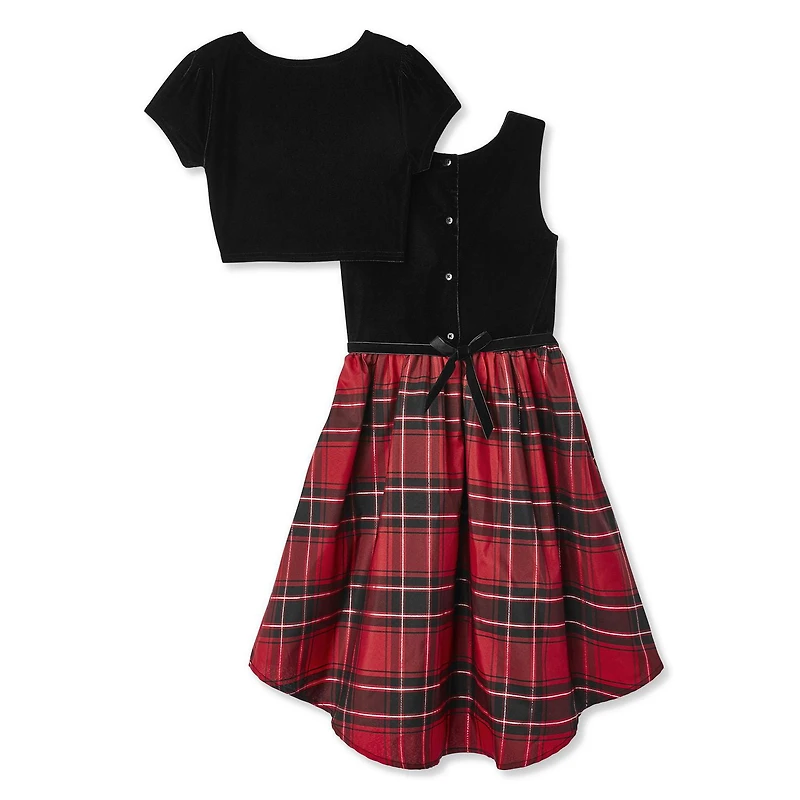 Ensemble 2 pièces robe à carreaux et boléro George pour filles