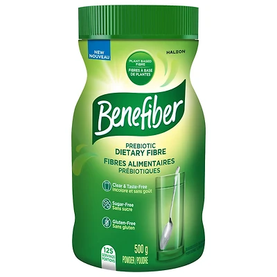 Benefiber Prebiotic Dietary Fibre Powder, Unflavoured, Sugar-Free, Daily Fibre - 125 Servings (500G), Benefiber Powder, 125 Servings