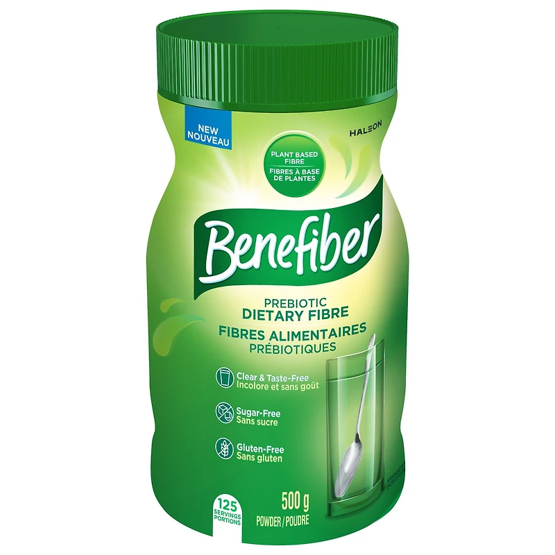 Benefiber Prebiotic Dietary Fibre Powder, Unflavoured, Sugar-Free, Daily Fibre - 125 Servings (500G), Benefiber Powder, 125 Servings