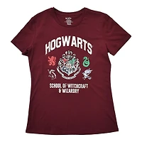 T-shirt à manches courtes Harry Potter School Crest pour femme