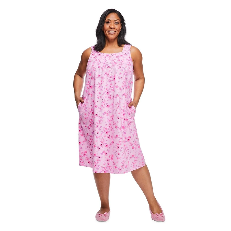Chemise de nuit sans manches Iyla Plus pour femmes