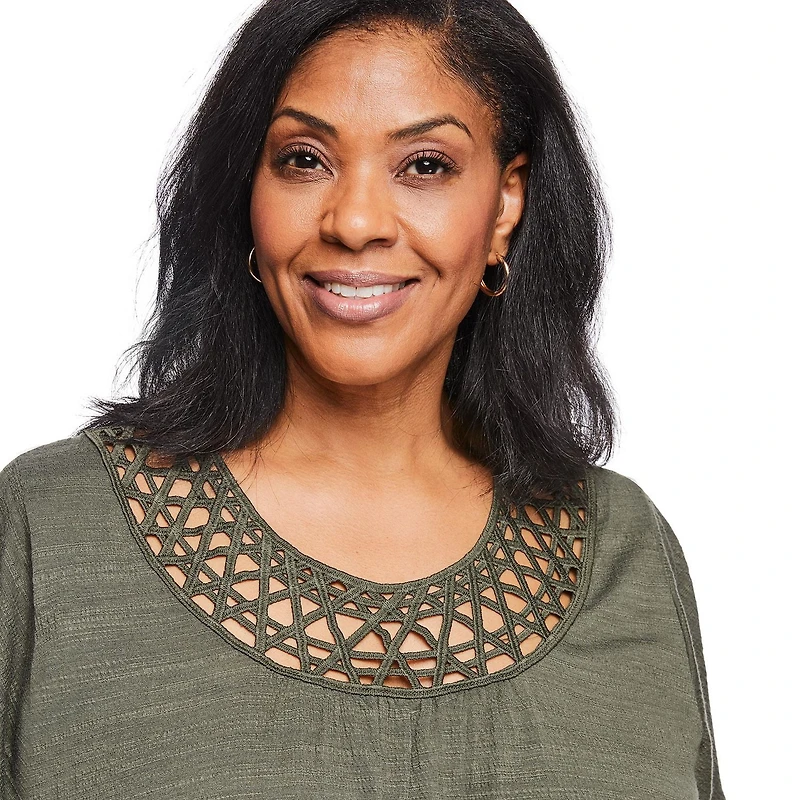 Iyla Women's Plus Crochet Top