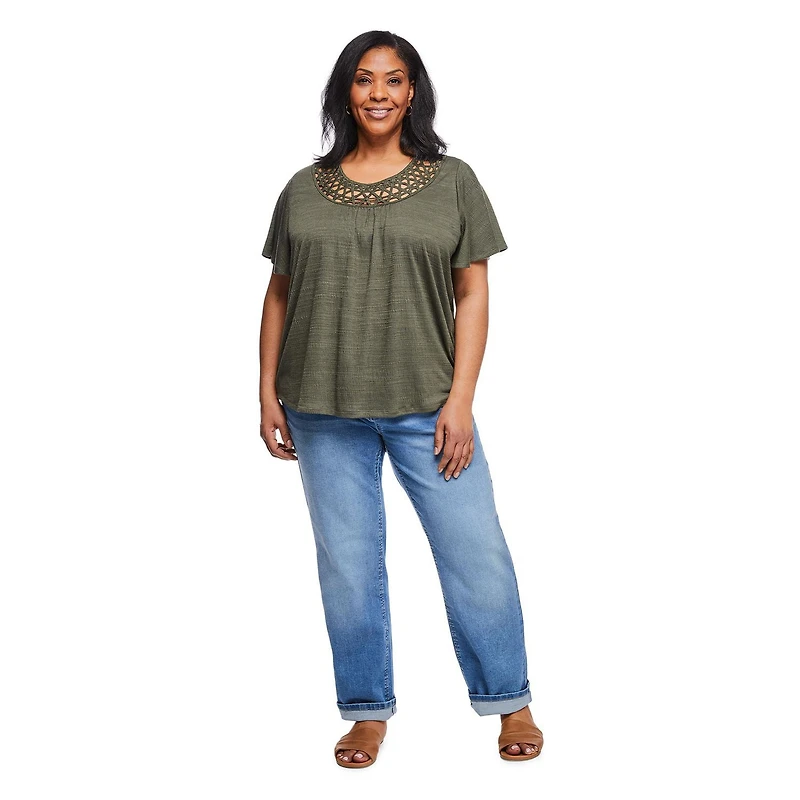 Iyla Women's Plus Crochet Top