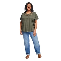 Iyla Women's Plus Crochet Top