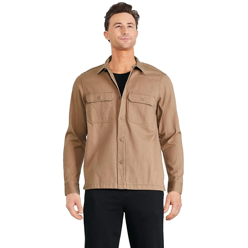 George Men's Twill Overshirt, Sizes S-2XL
