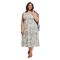 Robe longue smockée Iyla Plus pour femmes