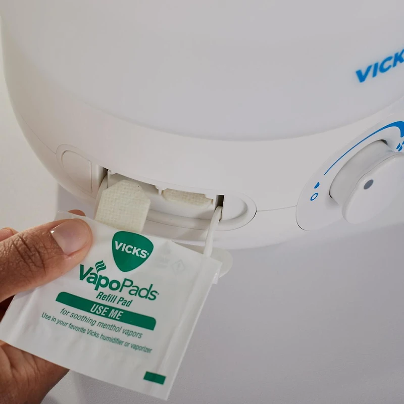 Humidificateur ultrasonique 3-en-1 à vapeur froide, sans filtre + diffuseur + veilleuse NaturalCare VUL530C Vicks