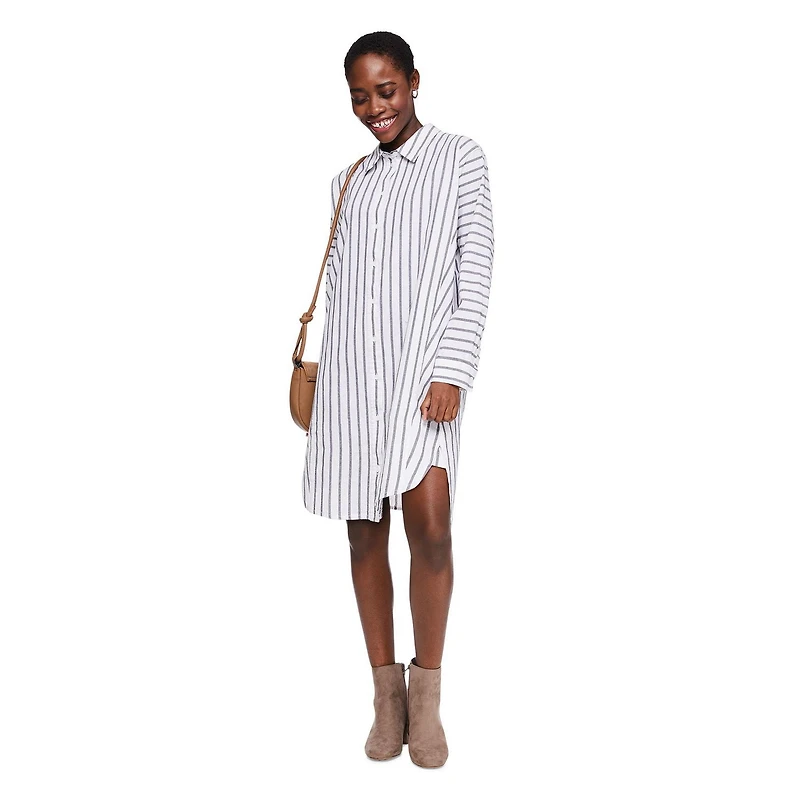 George Women's Button-Front Shirt Dress, Sizes XS-XXL