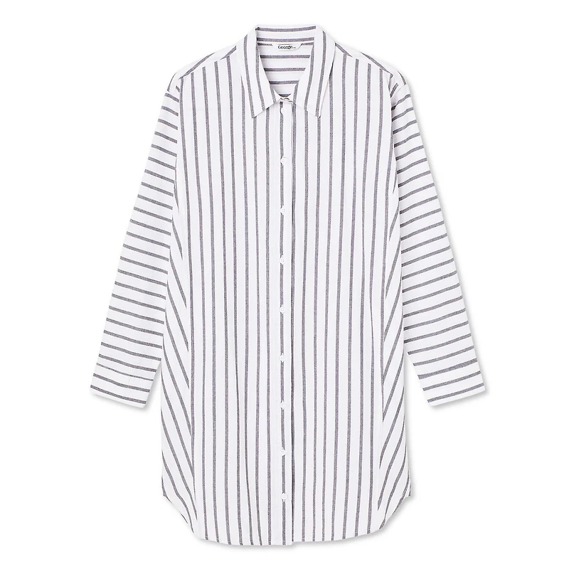 George Women's Button-Front Shirt Dress, Sizes XS-XXL