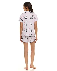 Paris Dreams Ladies Ribbed Notch Collar Pajama 2-Piece Short Set, Sizes S-XL – Online Exclusive