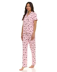 Ensemble pyjama 2 pièces à col cranté pour femme Paris Dreams, tailles S à XL – Exclusivité en ligne