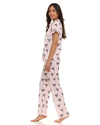 Paris Dreams Ladies Ribbed Notch Collar Pajama 2-Piece Pants Set, Sizes S-XL – Online Exclusive