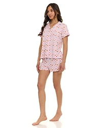 Paris Dreams Ladies  Notch Collar Pajama 2-Piece Short Set, Sizes S-XL – Online Exclusive