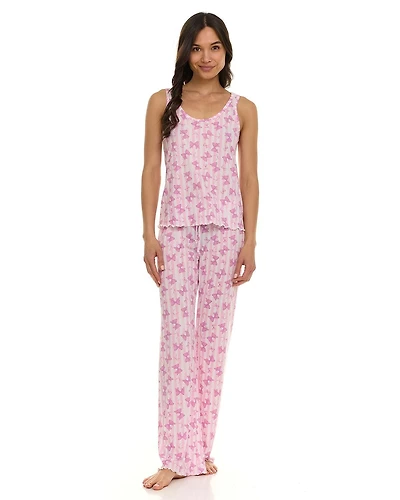 Ensemble pyjama 2 pièces pour femme Cozy Couture, débardeur et pantalon, tailles S à XL