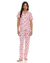 Ensemble pyjama 2 pièces à col cranté pour femme Paris Dreams, tailles S à XL – Exclusivité en ligne