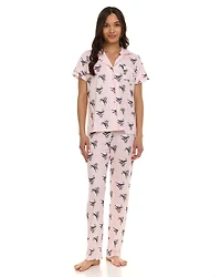 Paris Dreams Ladies Ribbed Notch Collar Pajama 2-Piece Pants Set, Sizes S-XL – Online Exclusive
